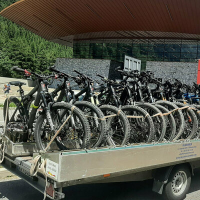 Rimorchio portabici